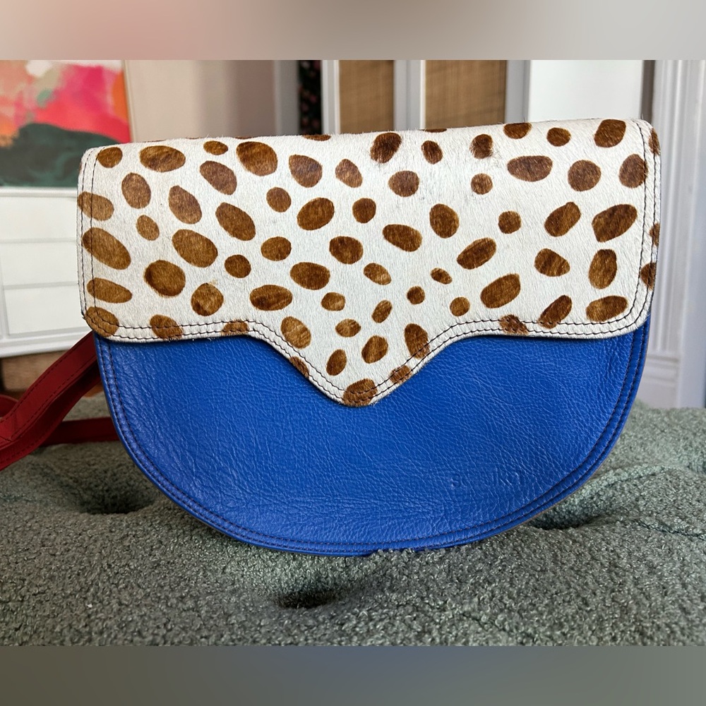 Soruka “Roella” Blue and Brown Women's Bag recycled leather